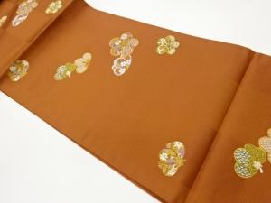 花々・鹿の子・青海波模様織出し名古屋帯